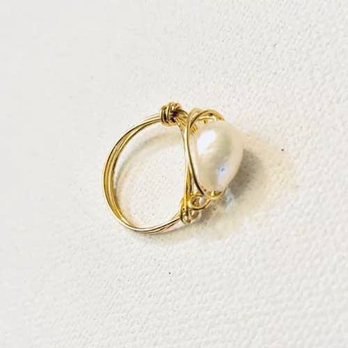 Freshwater Pearl Nest Ring for wholesale by Lee&Lo Handmade Wearables