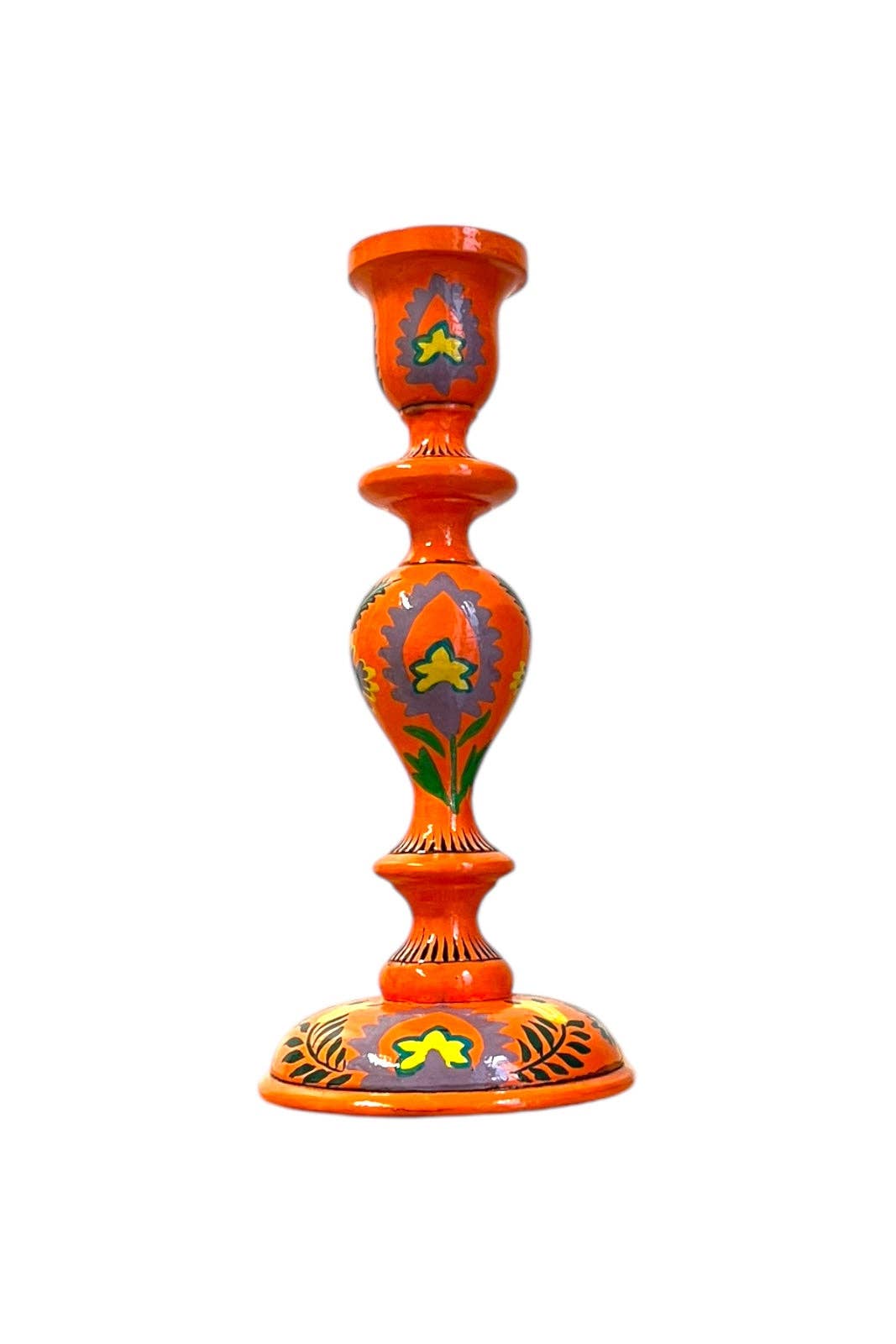 Curiosity Lab - Wholesale Candle Holder - Painted wooden candlestick Srinagar2