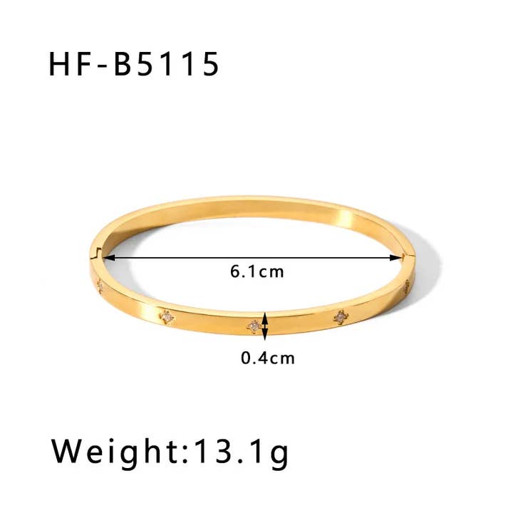 Sweet Cherry Sky - Wholesale Bangle Bracelet - Gold Plated Bangle Bracelets