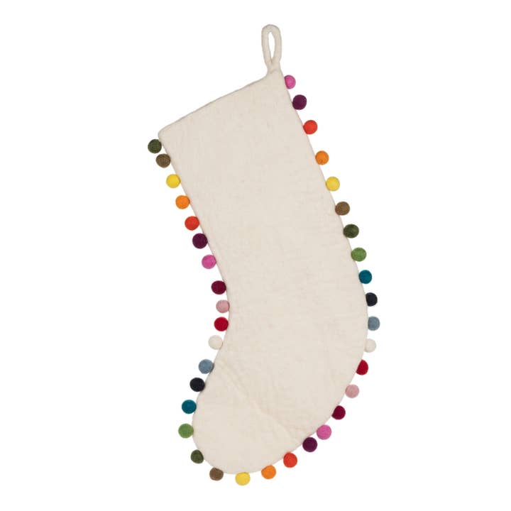Ball Edge Stocking-White-22"L for wholesale by Abbott