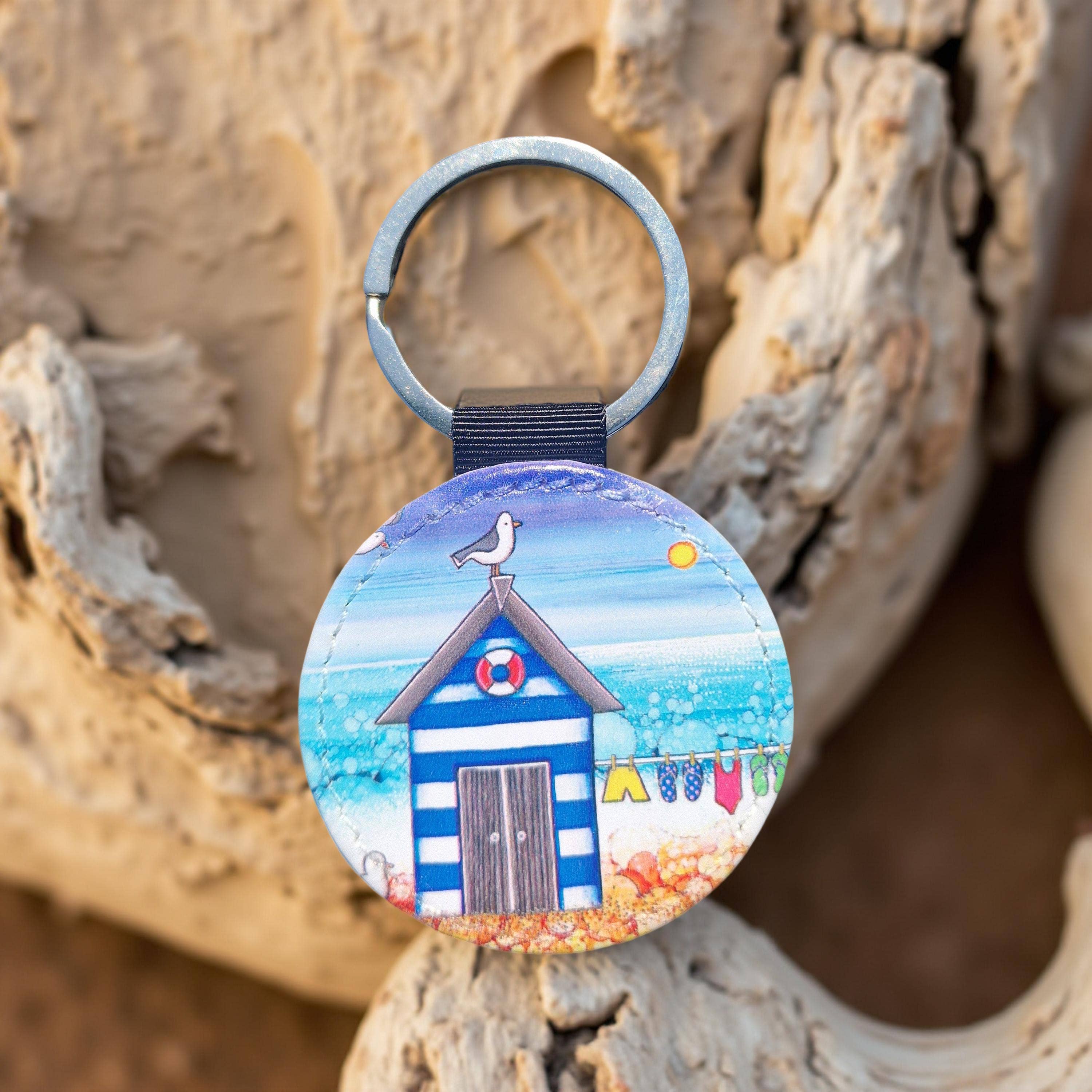 By Jo Crafts - Vendita all'ingrosso Portachiavi - Unisex - 87/90-KR - Portachiavi in Finta Pelle a Forma di Capanna da Spiaggia2