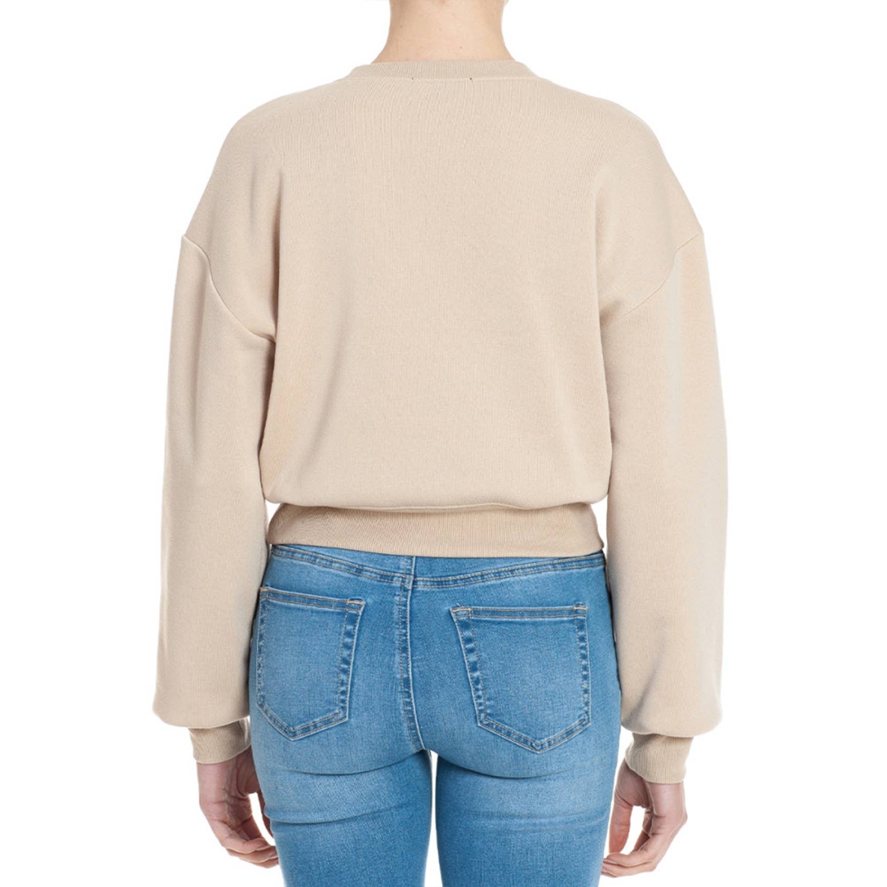 UP CLOTHING - Wholesale Sweatshirt - Women's - FLEECE ROUND NECK LONG SLEEVE CROPPED PULLOVER8