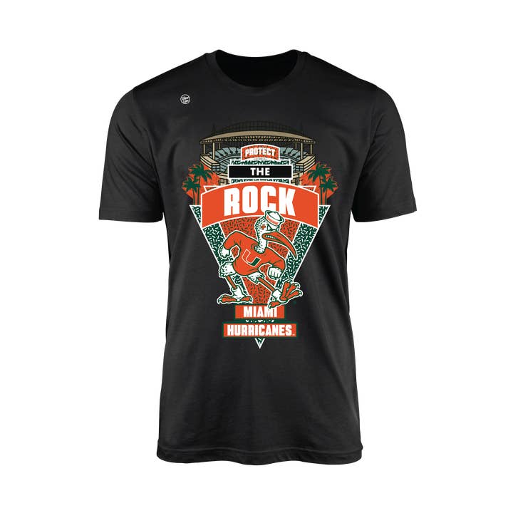 Miami Hurricanes Protect The Rock Tee for wholesale by Dyme Lyfe