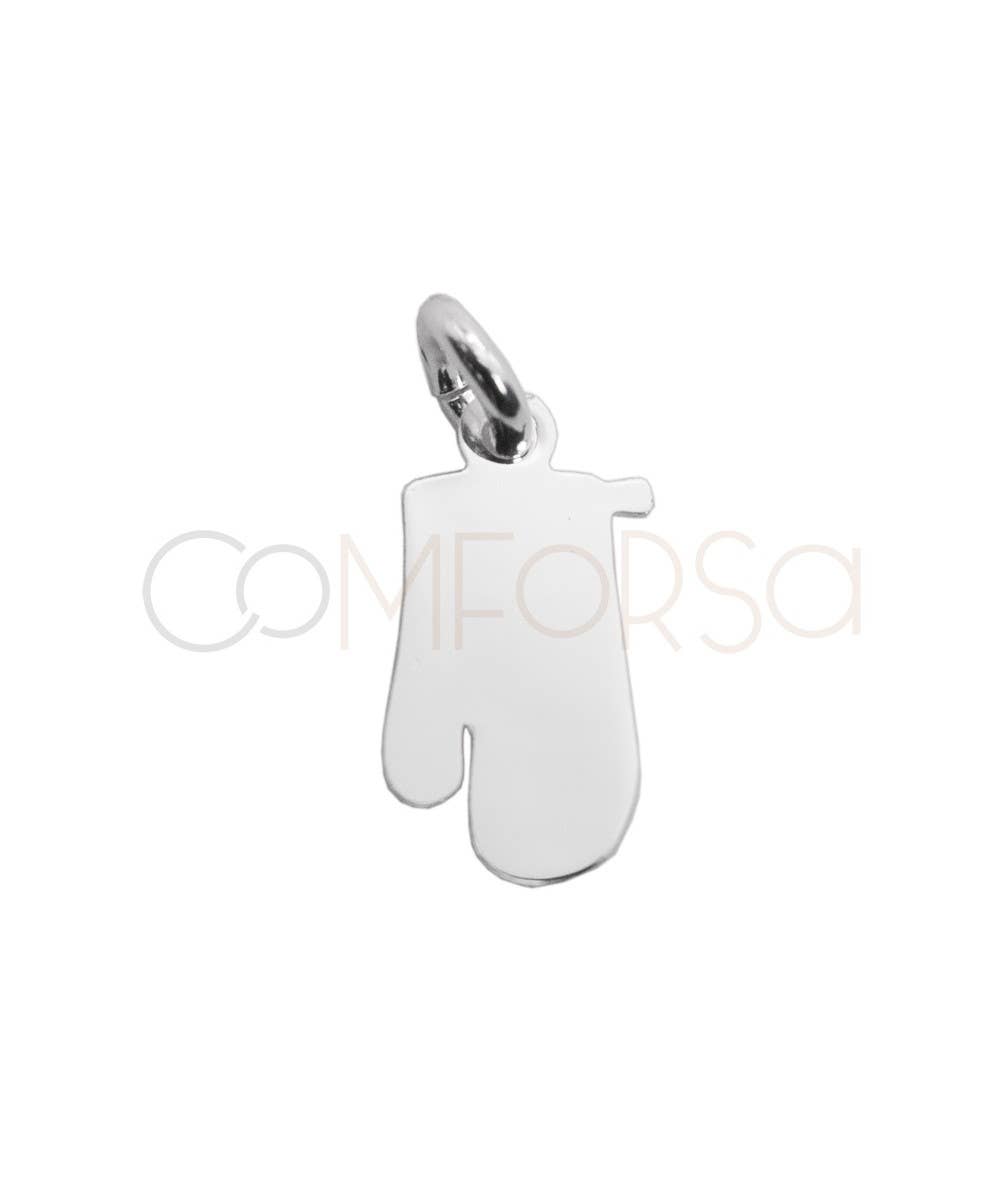 COM FORSA SL - Wholesale Individual Charm/Pendant - Sterling Silver 925 Mini Kitchen Mitt Pendant 5 X 10Mm1