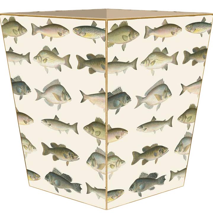 Marye-Kelley - Wholesale Trashcan/Trash Bin - WB579 - Antique Fish Wastepaper Basket