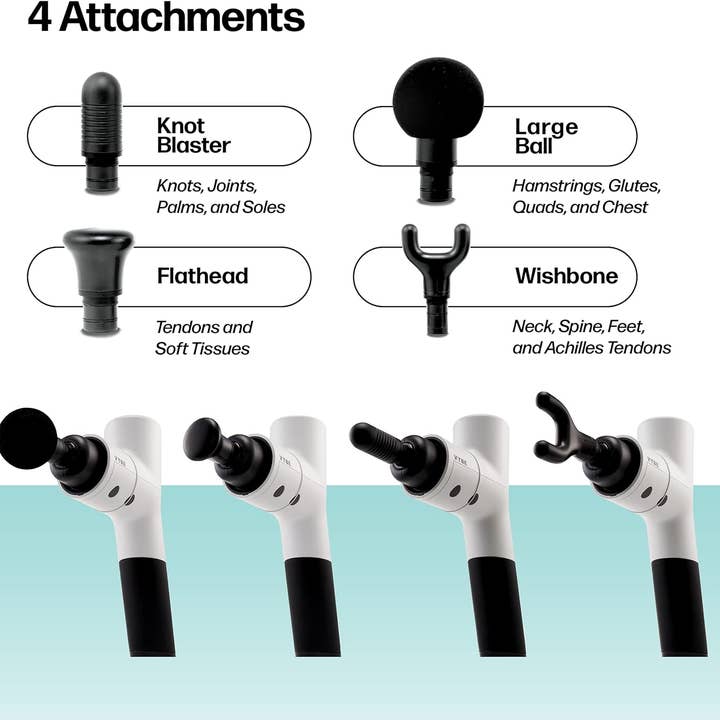 TradePort - Wholesale Body Massager - Vybe Premium Deep Tissue Muscle Massage Gun with 5 Speeds and 4 Attachments (New)4