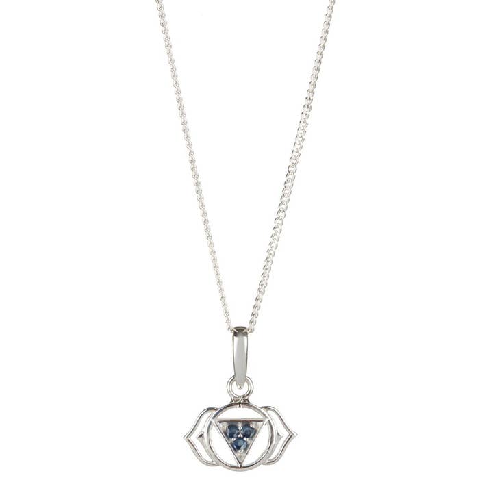 THIRD EYE CHAKRA NECKLACE - SILVER for wholesale by Charlotte's Web Jewellery