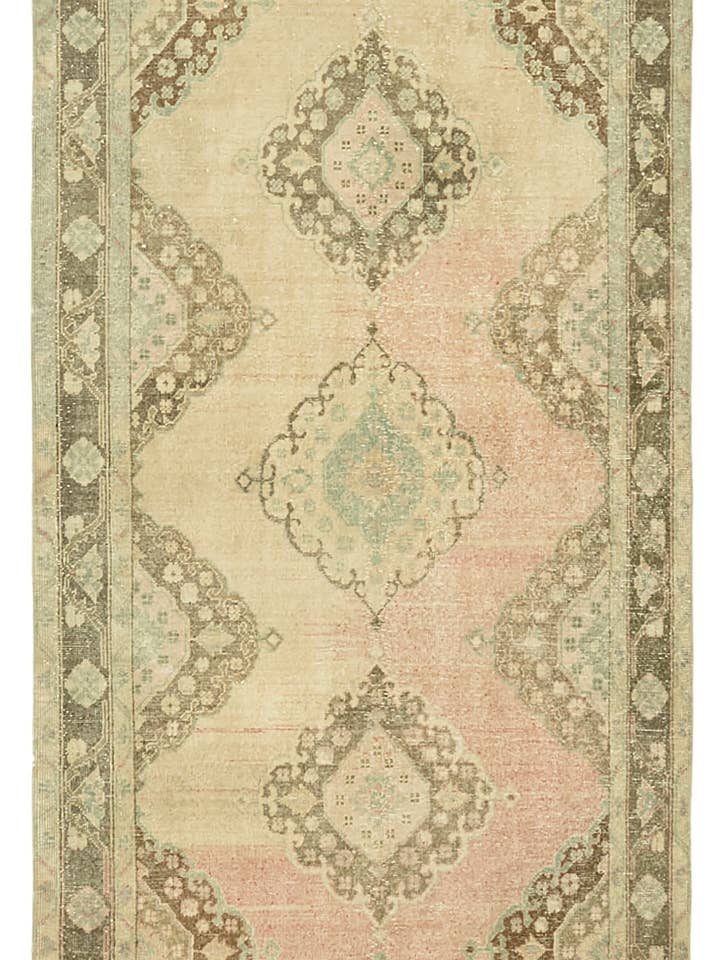 Tapis de couloir turc fait main beige 5x12 - 39881 pour la vente par RUG N CARPET