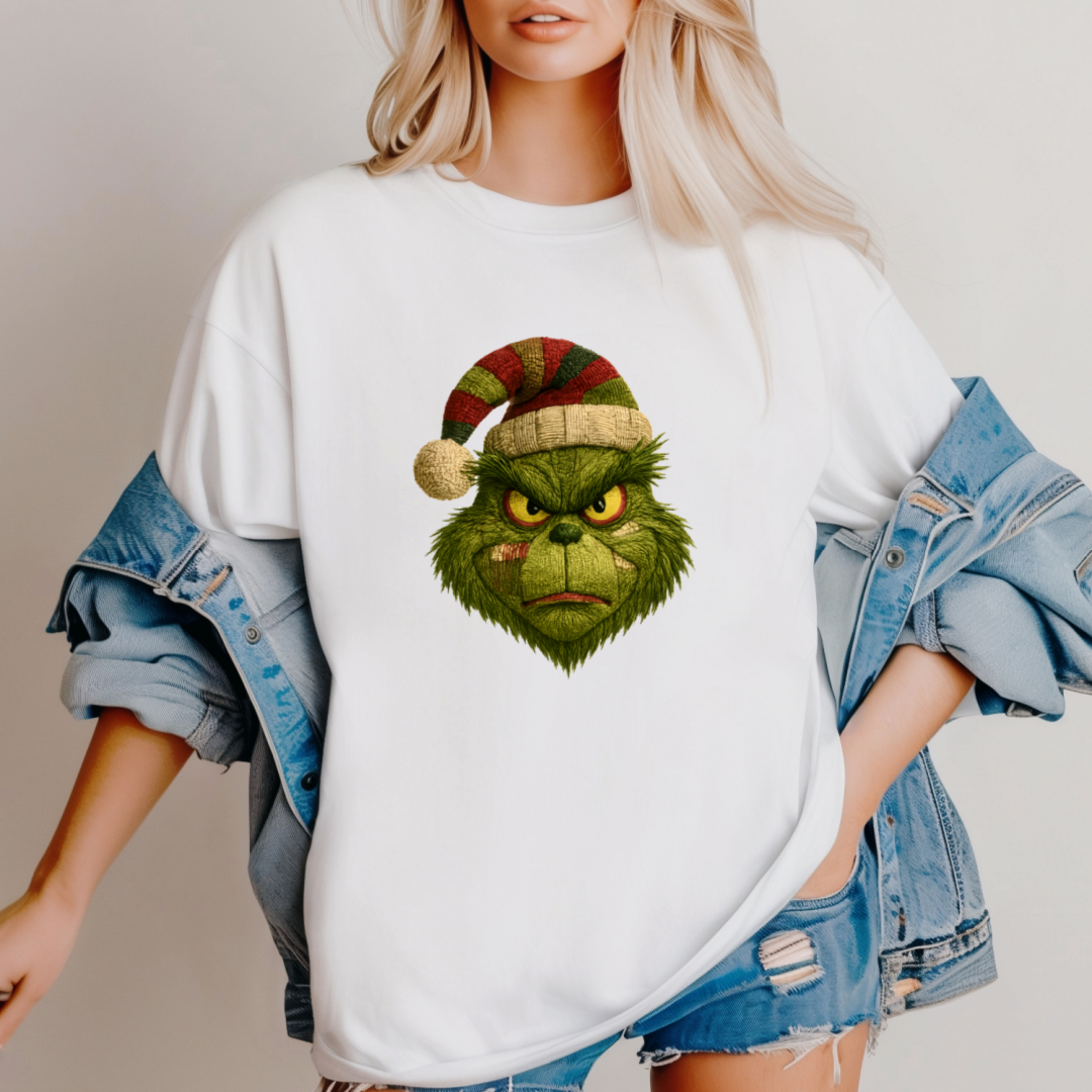 Urban Edge Co. - Wholesale T-Shirt (Graphic) - Unisex - GRINCH Quilt Pattern Graphic Tee #011410