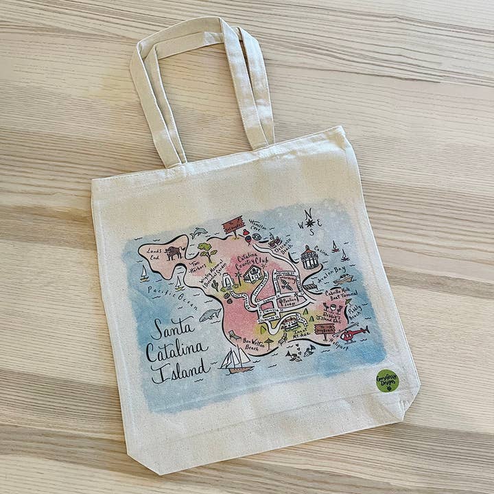 Catalina Island Katoenen Canvas Tas voor wholesale door Gooseberry Designs