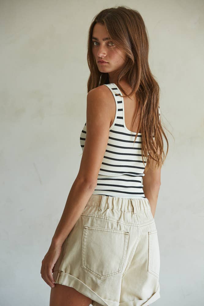 By Together - Wholesale Bodysuit - Dames - S1243N | Naadloos geribd bodysuit van gebreide nylon en spandex met vierkante hals7