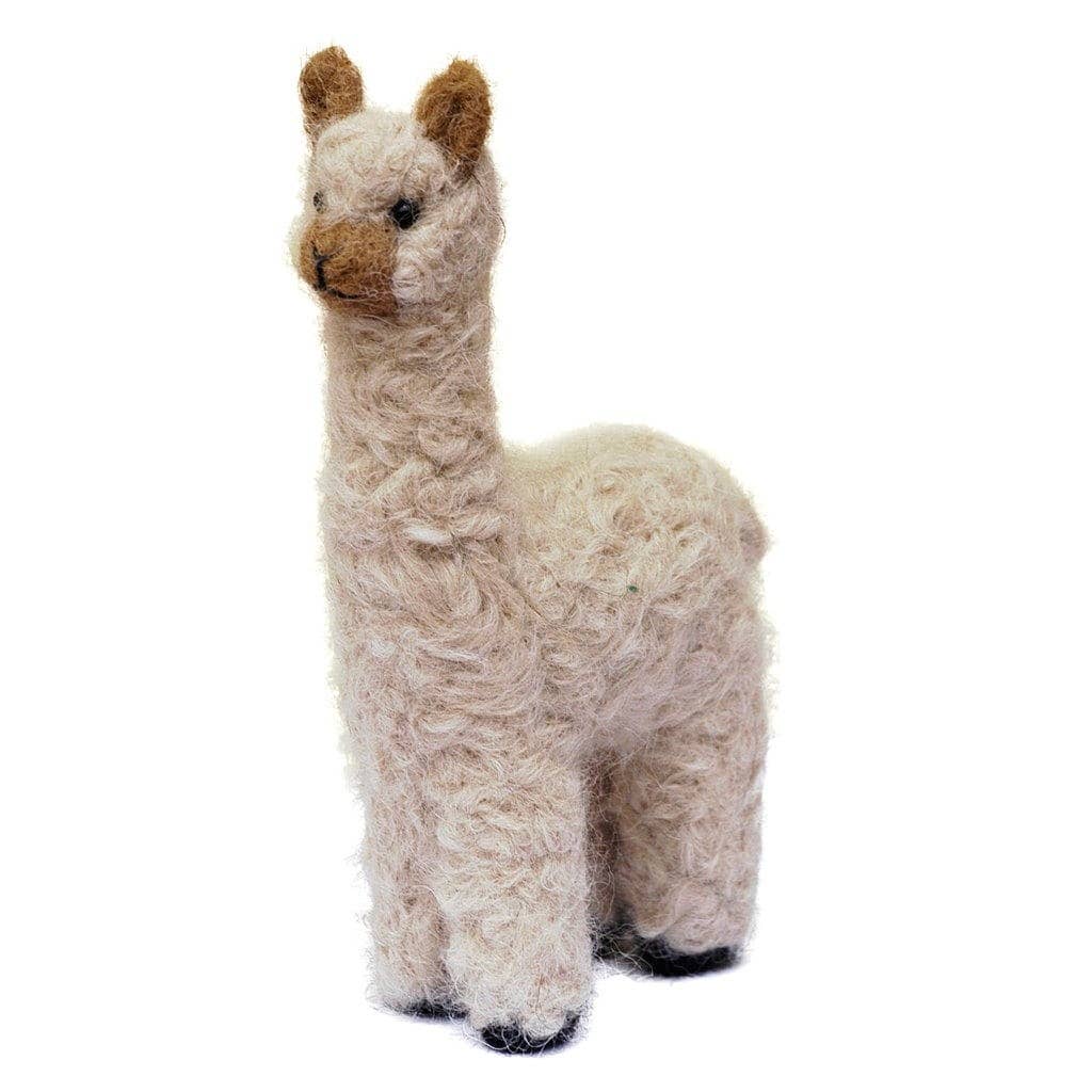 Lanart Alpaca - Vente Figurine décorative - Mama Huacaya 16,5 cm - Sculpture artisanale en alpaga feutré à la main4