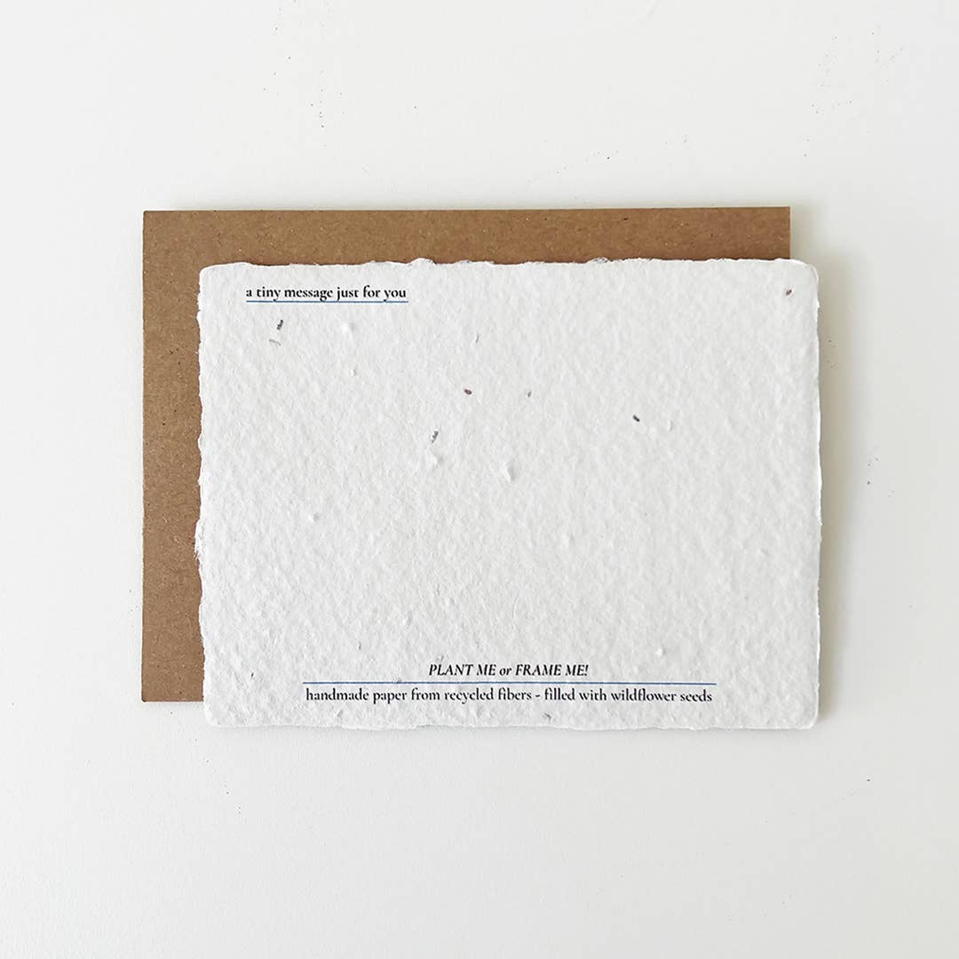 tiny poetry project - Vente Carte de remise de diplôme - En route : Carte de félicitations/incitation avec fleurs sauvages à planter1