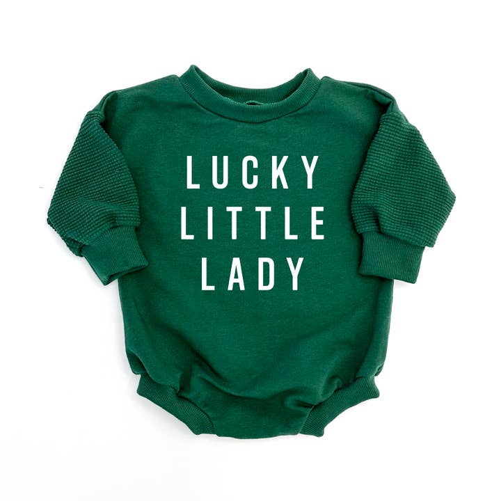 Lucky Little Lady Kinder-Strampler mit Waffelärmeln für den Großhandel von Merce and Company