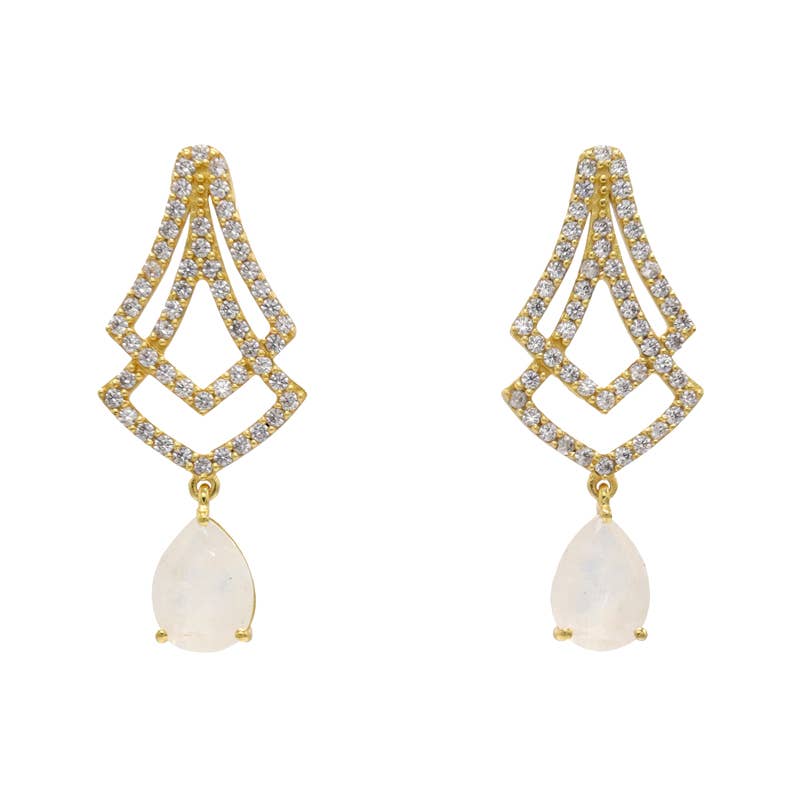 ACUS - Wholesale Dangle Earrings - Lécera Moonstone Earrings0