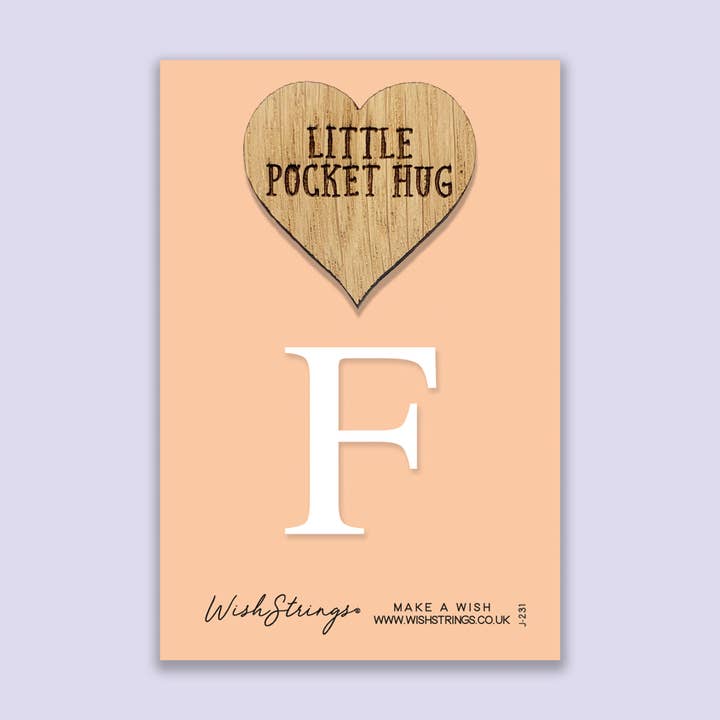 Buchstabe F - Eichenholz-Taschenkuschler | J231 für den Großhandel von WishStrings