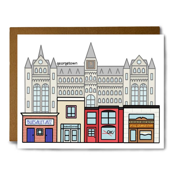 Georgetown Card for wholesale by Found Paper LLC