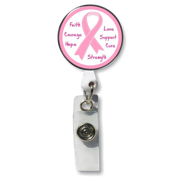 Smart Charms - Vendita all'ingrosso Accessorio per badge - Donna - Porta badge in nastro rosa in metallo con foto