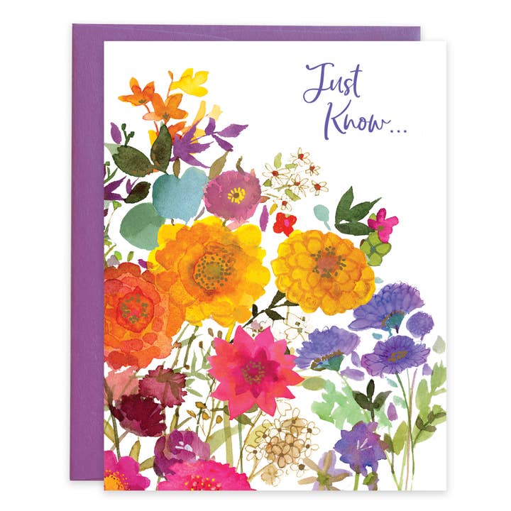 GINA B DESIGNS - Wholesale Thinking of You Card - Thinking of You Greeting Card - Zinnea Mix