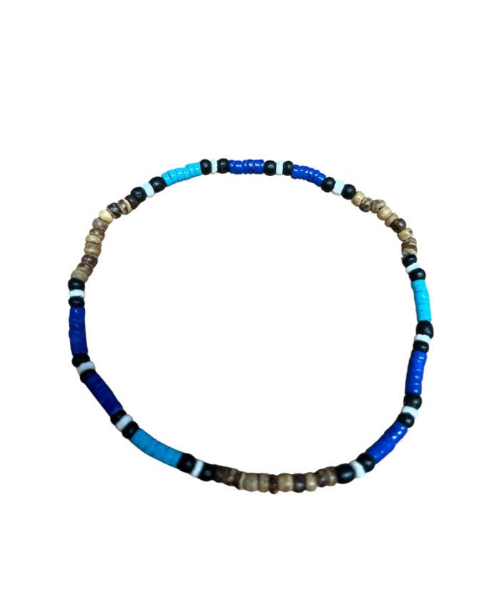 DK Hawaii - Wholesale Anklet - Coconut With Heishi Puka Shell Anklet