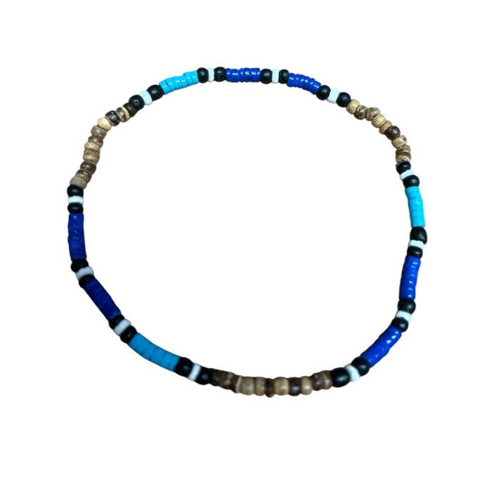 DK Hawaii - Wholesale Anklet - Coconut With Heishi Puka Shell Anklet0