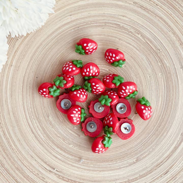 Tiny Gift Society - Wholesale Thumbtacks - Strawberry Push Pins | Thumb Tacks | So Cute!2