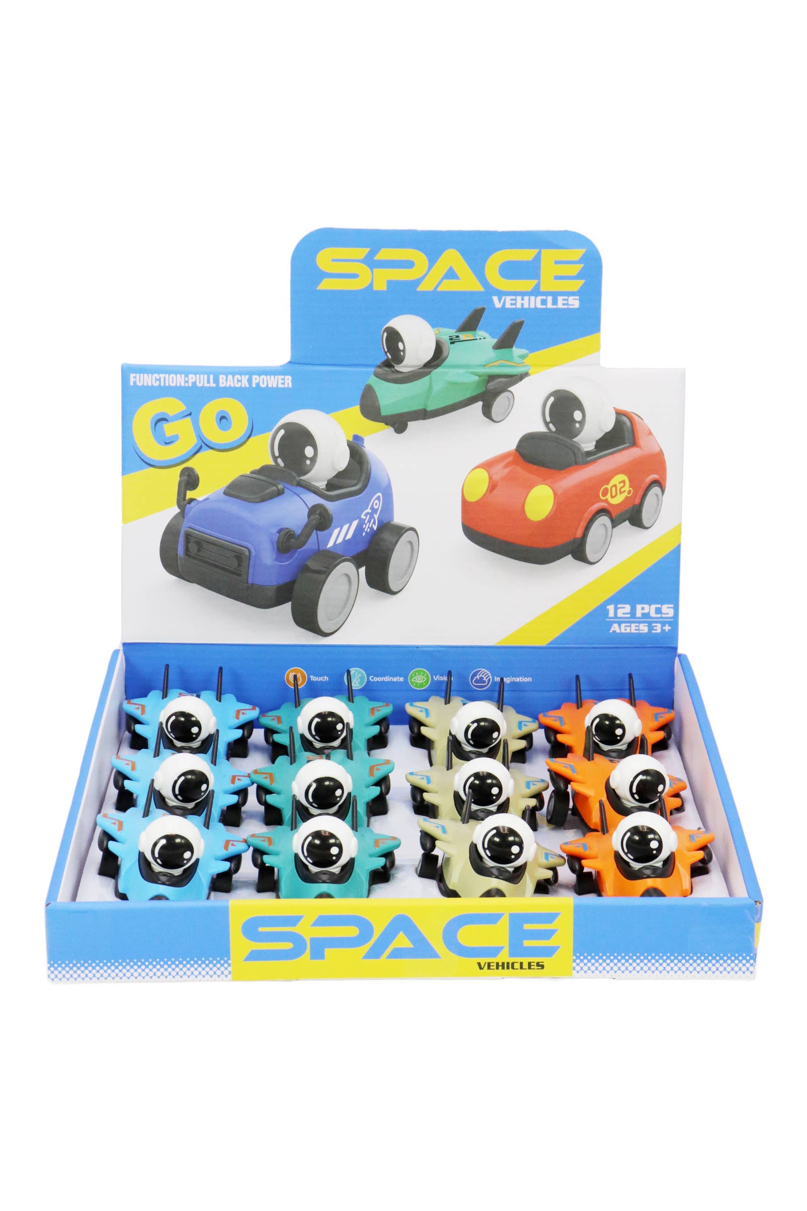 Cap Zone - Wholesale Wind-Up Toy - Kids - Kids Outer Space Jet Plane Wind-Up Toy - 12 pcs2