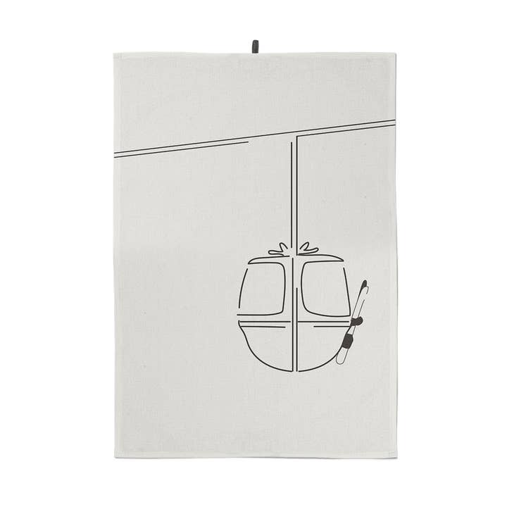 Coast and Valley - Wholesale Tea Towel - White cotton mountain tea towel0