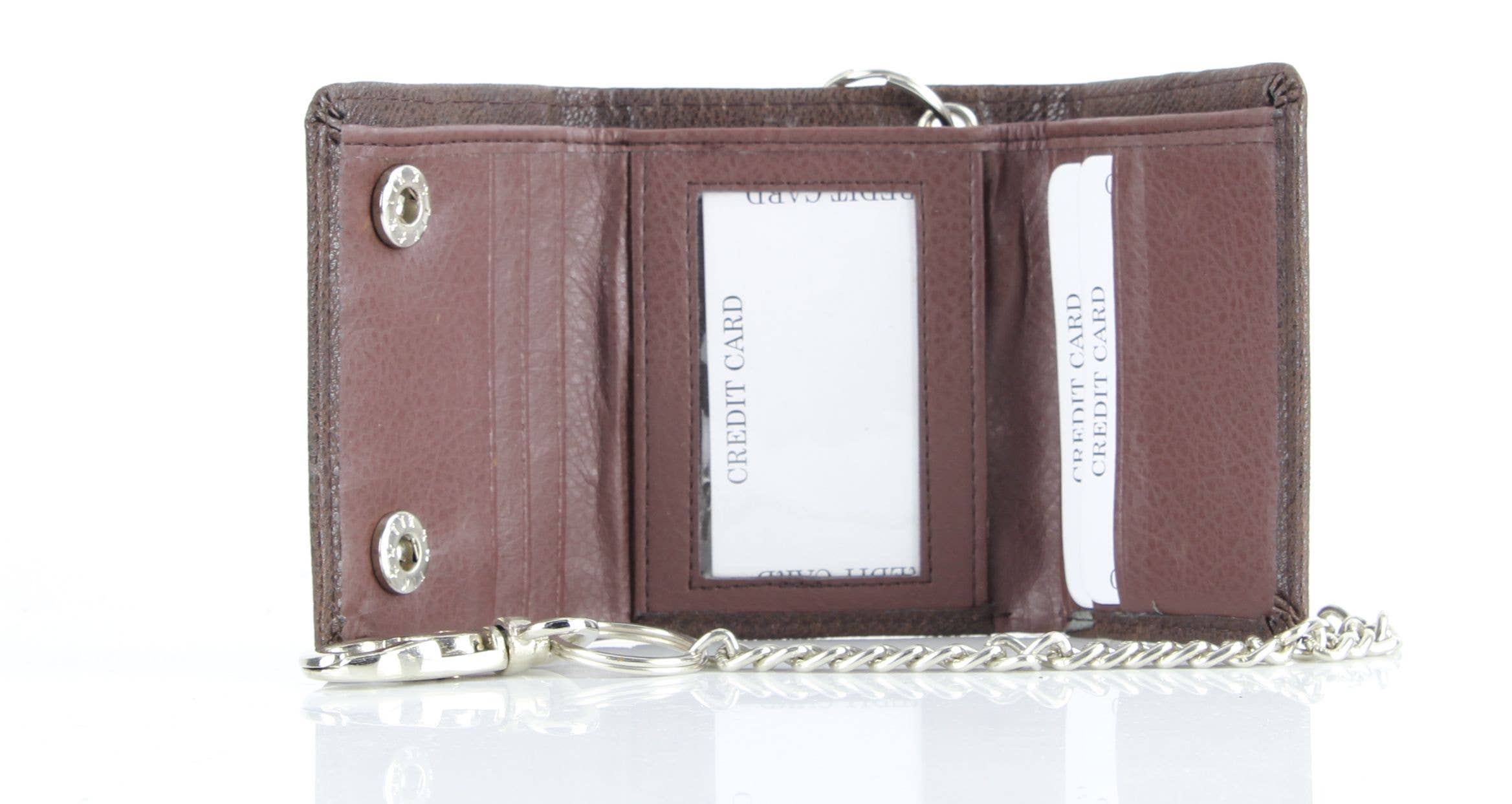 Leather Impressions Inc – Engroshandel Tegnebog - Dame – Vegansk læder klassisk stil kædepung VL520-CHAIN12