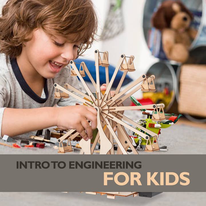 SmartsToy - Wholesale Building Set - Kids - Wooden Ferris Wheel Building Kit | Educational DIY STEM Toys