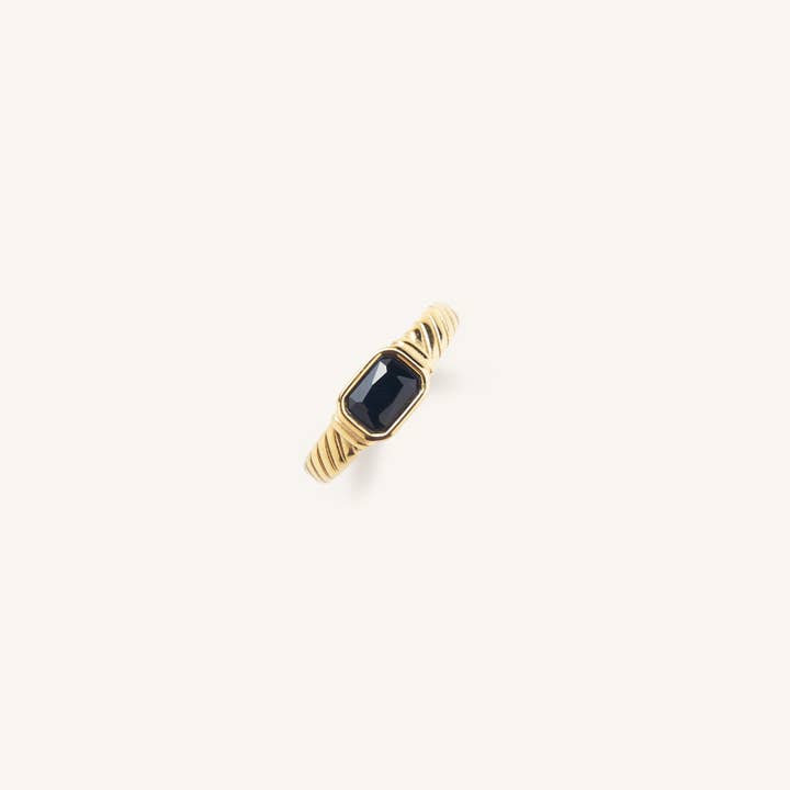 Nikki Smith Designs - Wholesale Single Stone/Solitaire Ring - Braided Black Onyx Ring