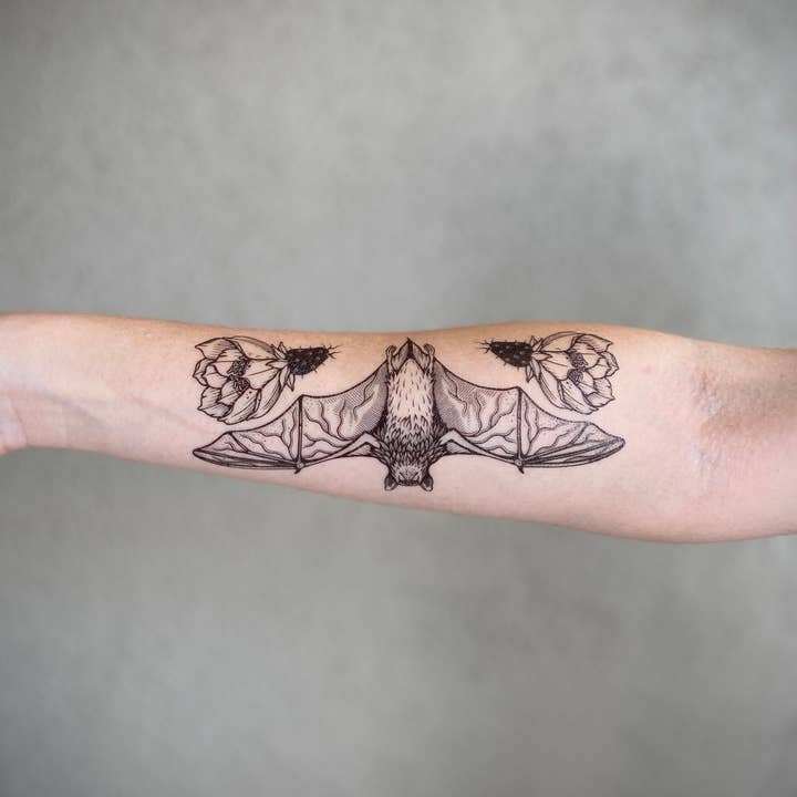 NatureTats - Wholesale Temporary Tattoo - Free-tailed Bat Temporary Tattoo4