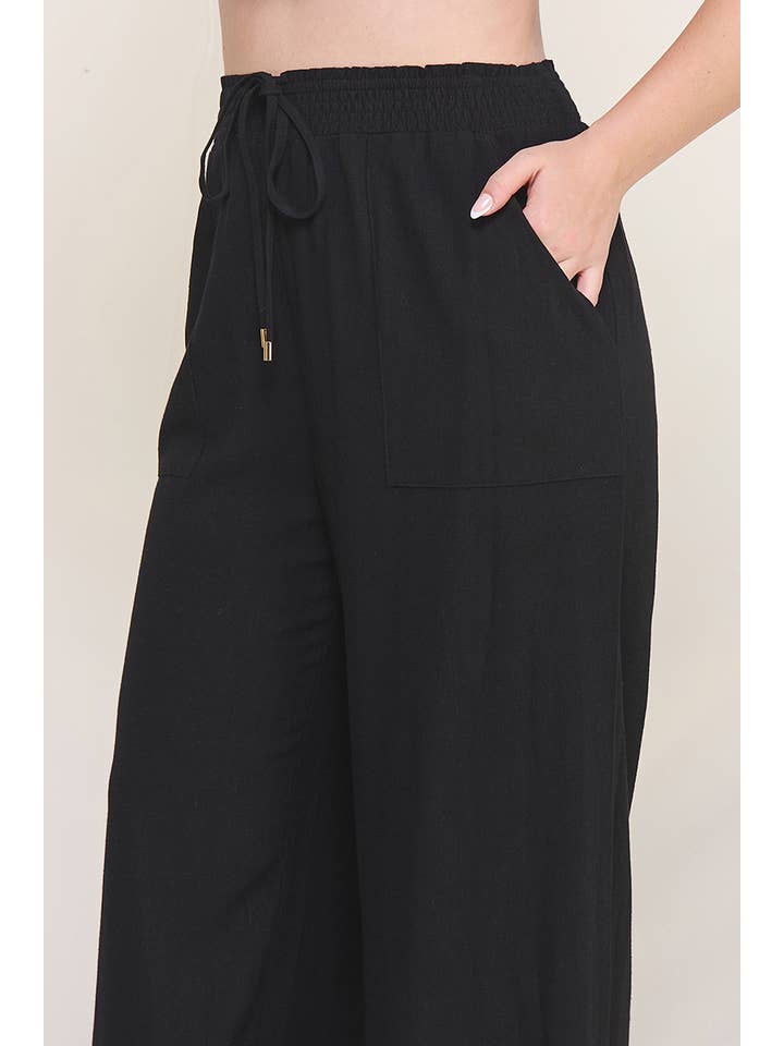 Allie Rose - Wholesale Pants - Women's - Plus Size Soft Linen Wide Leg Pants