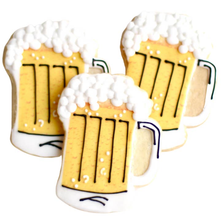Beer Mug Cookies for wholesale by Sweet Sanctions LLC