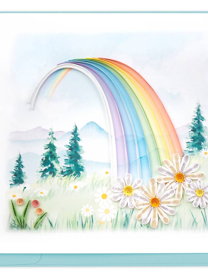 Quilled Rainbow Greeting Card for wholesale by Quilling Card