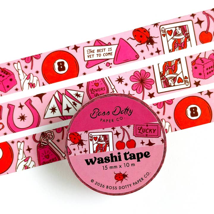 Good Luck Charms Washi Tape for wholesale by Boss Dotty Paper Co.