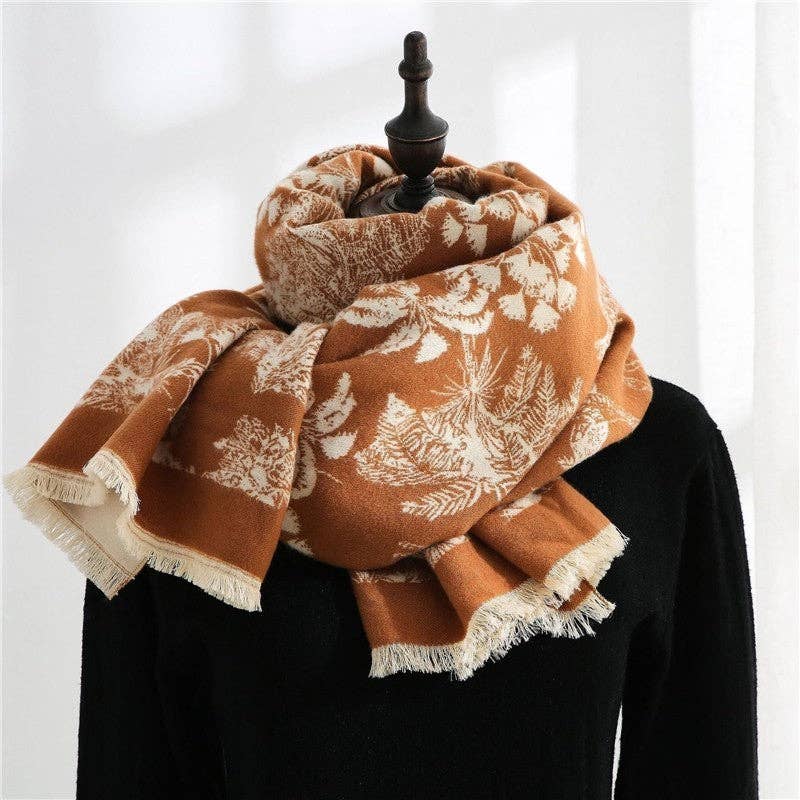 ShieldChic - Wholesale Scarf - Women's - Reversible Printing Warm Imitated Cashmere Shawl Scarf3