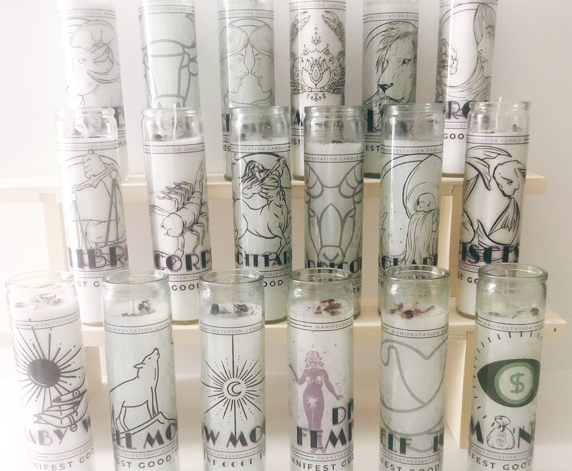 Empath Essentials - Wholesale Votive Candle - 8" Manifestation Candles1