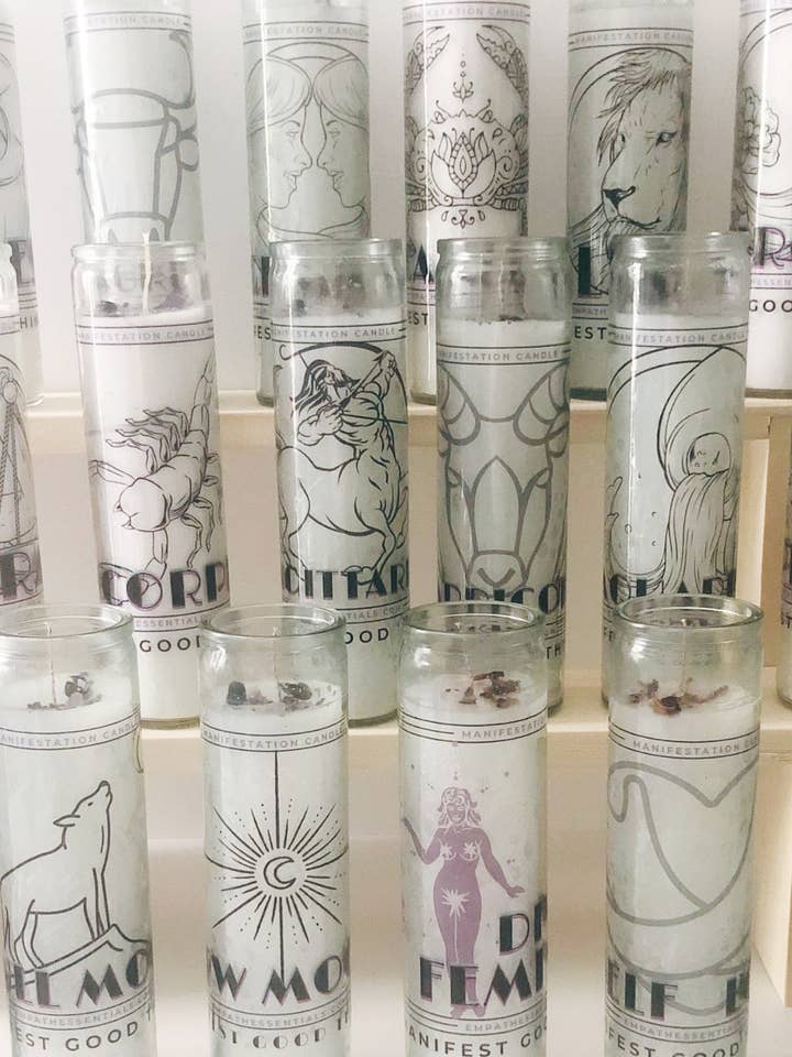8" Manifestation Candles for wholesale by Empath Essentials