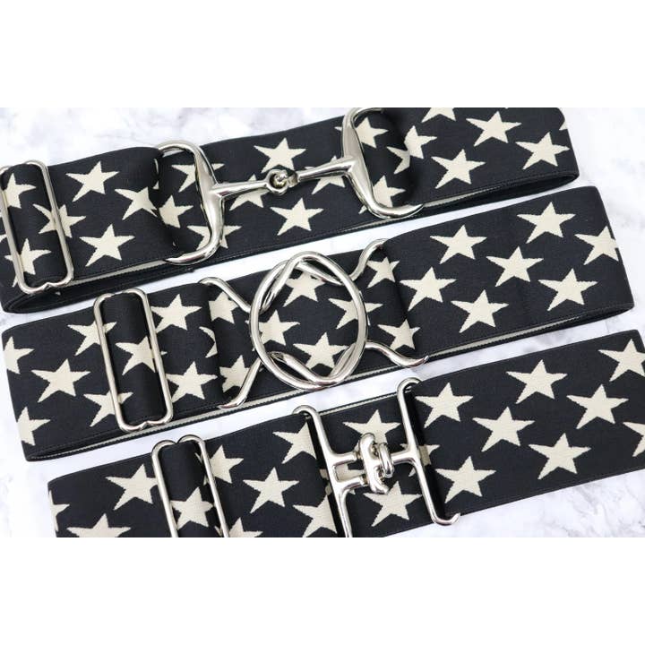 Ceinture équestre élastique étoile de 2 pouces pour la vente par Heads Up Apparel