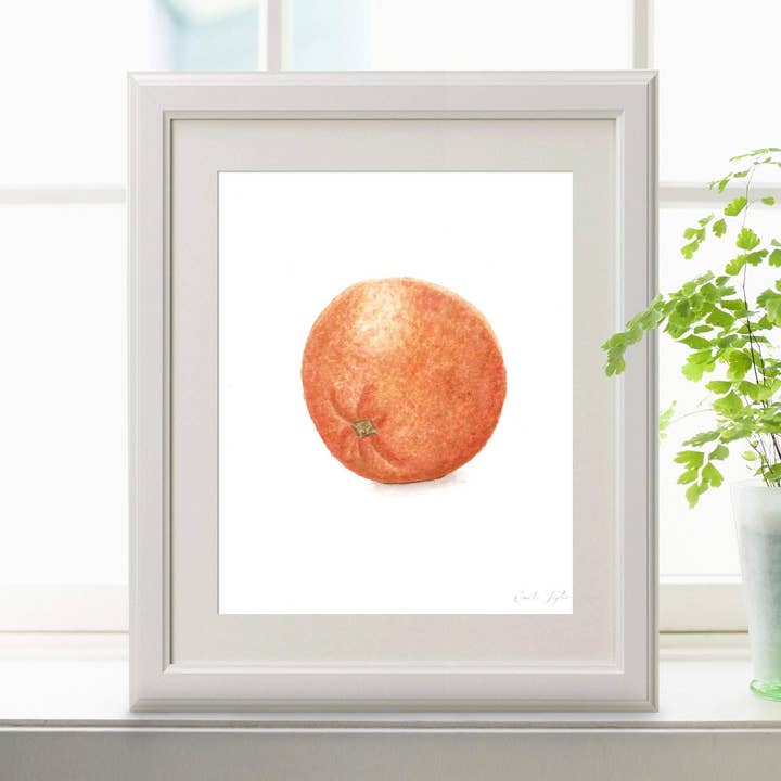 Peinture à l'aquarelle orange, art de la cuisine, décoration de salle à manger, peinture aux fruits, oranges aquarelles pour la vente par Emilie Taylor