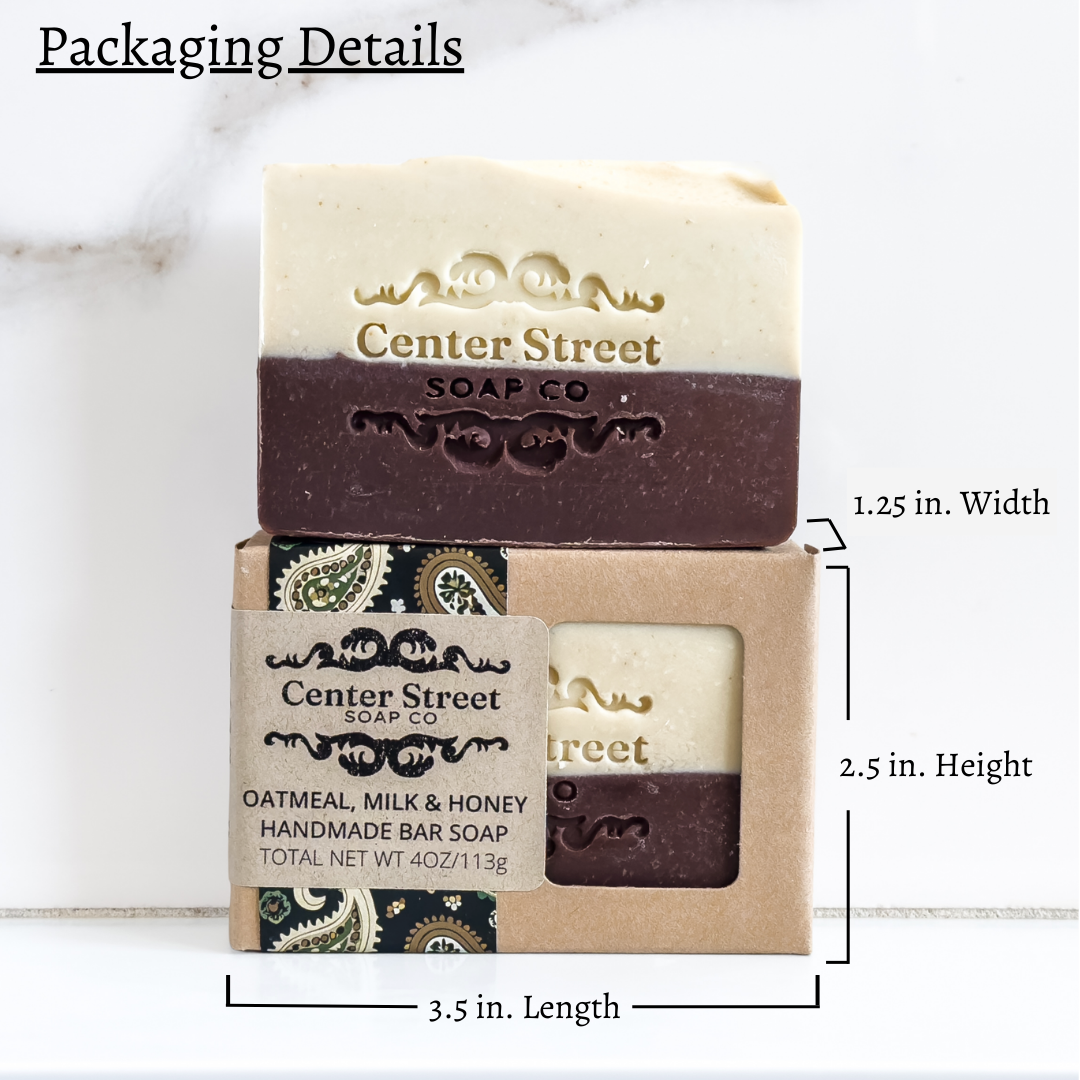 Center Street Soap Co - Wholesale Bar Soap - Oatmeal, (Goat's) Milk & Honey Handmade Bar Soap - 4oz2