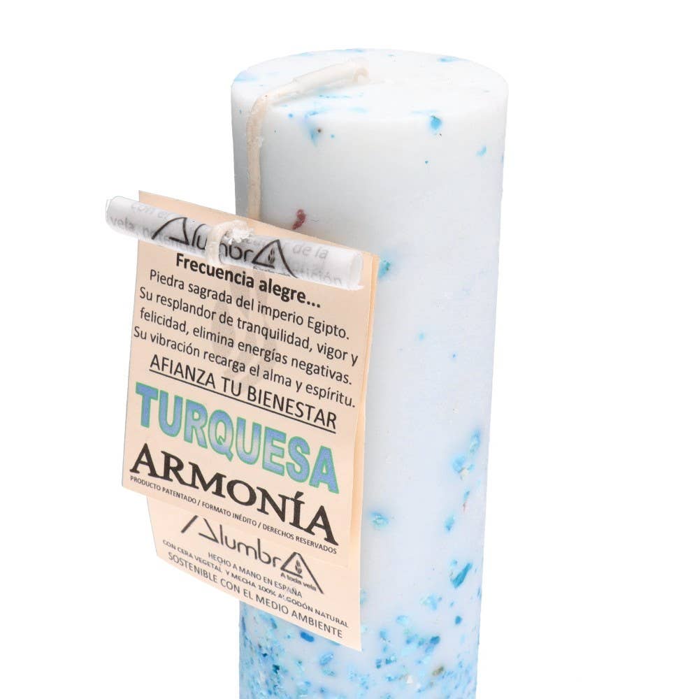 Vives de la Cortada S.L - Wholesale Novelty Candle - Handmade Candle with Turquoise - Harmony1