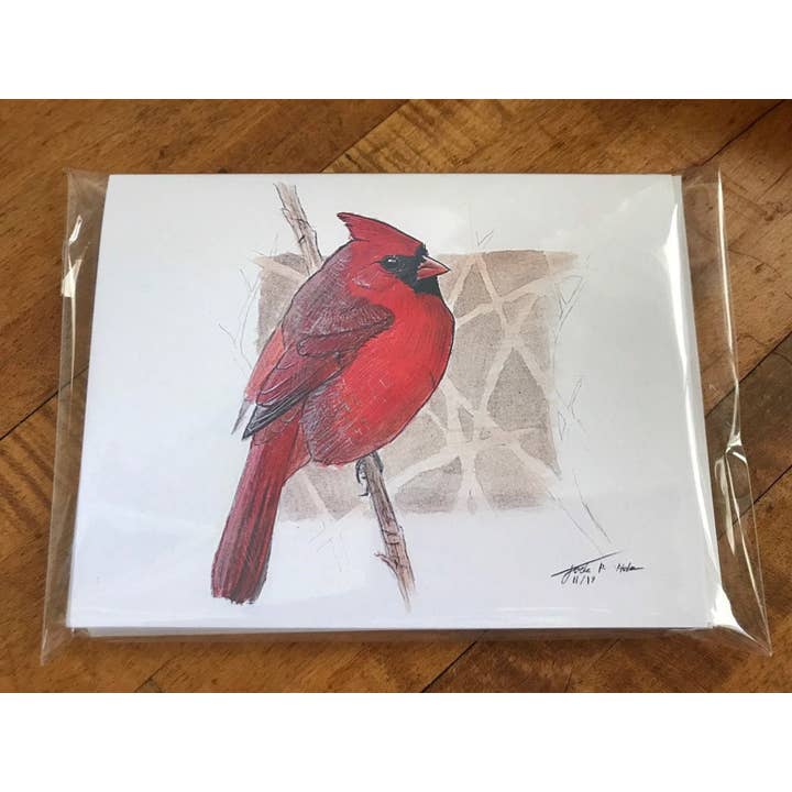 Kortset med nordlig kardinal för wholesale av Jack Hobe Nature Art
