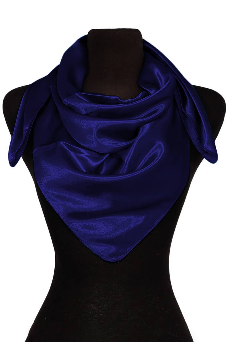 Cap Zone - Vente Écharpe – femme - Foulard carré brillant en satin polyester effet soie26