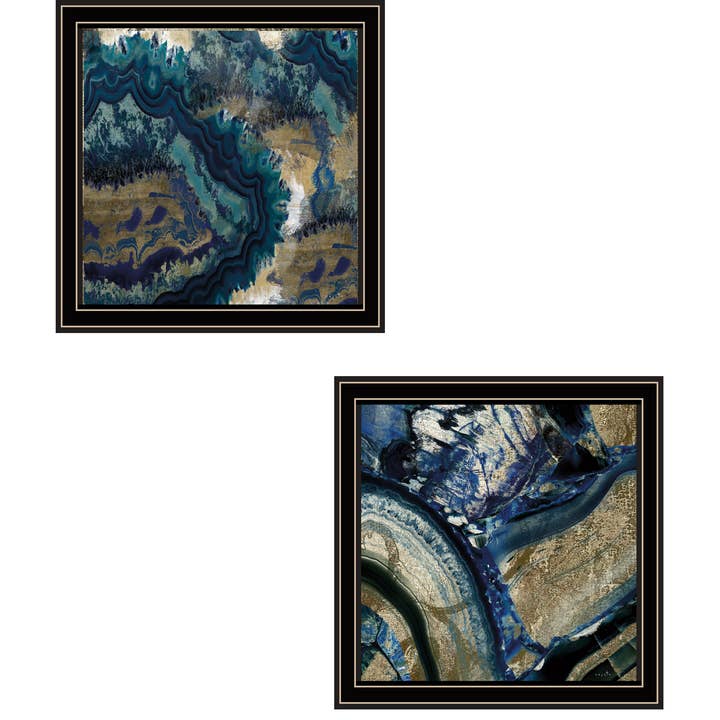 „Geode Reef Pleasure 2-delt vignet, sort ramme for engroshandel hos Trendy Decor 4U