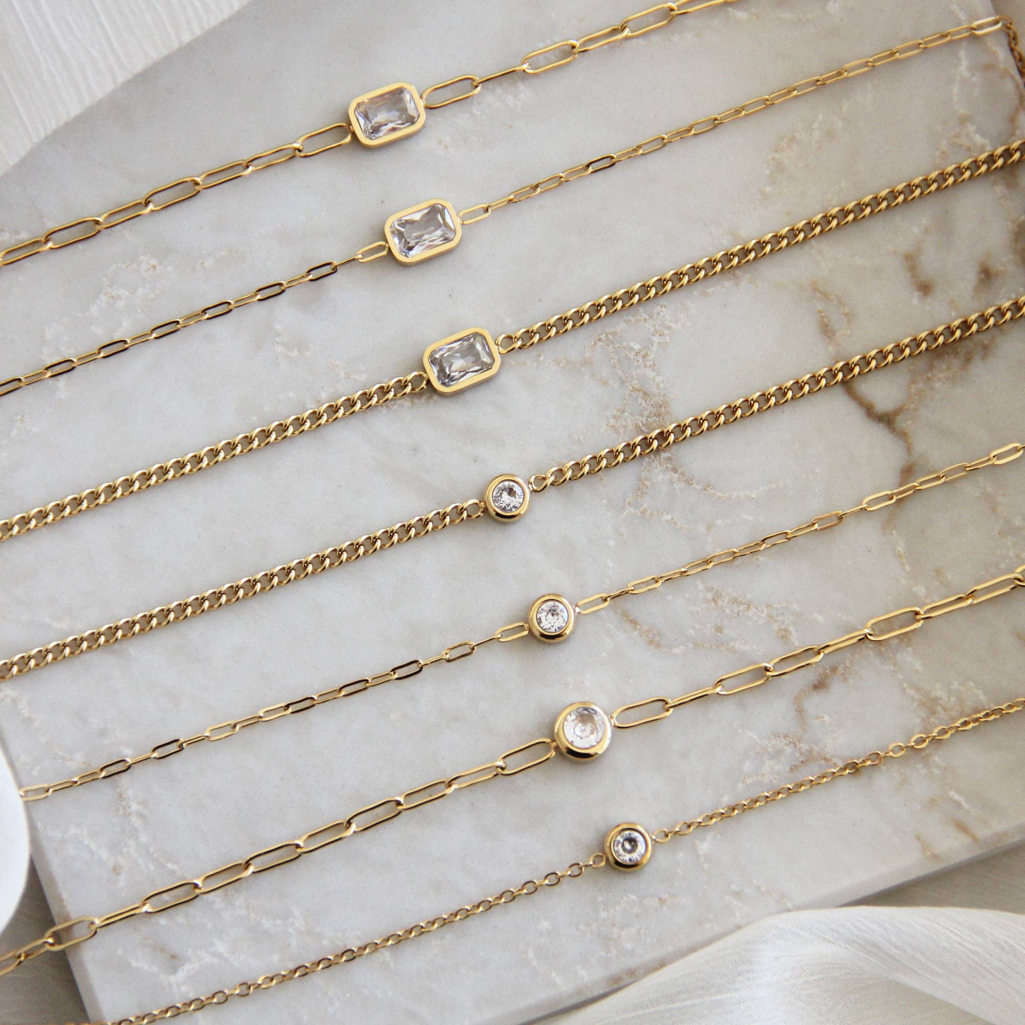 MAIVE - Wholesale Link & Chain Bracelet - CZ Chain Bracelet3