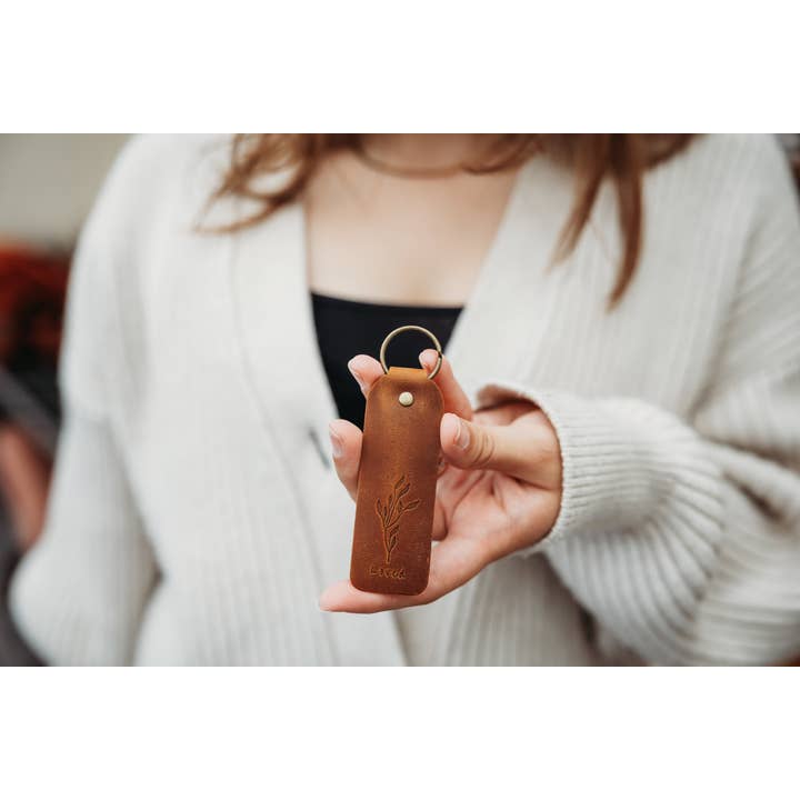 Lucas Ruth - Wholesale Keychain - Unisex - Floral Encouraging Leather Keyrings12