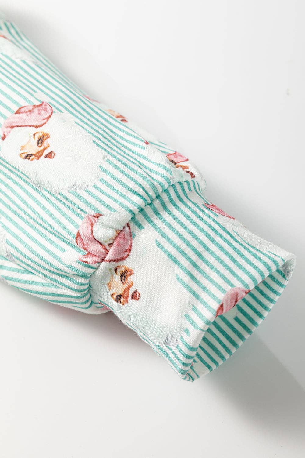 PRETTY BASH - Wholesale Lounge Set - Women's - Christmas Santa Claus Stripe Top and Pants Lounge Set14