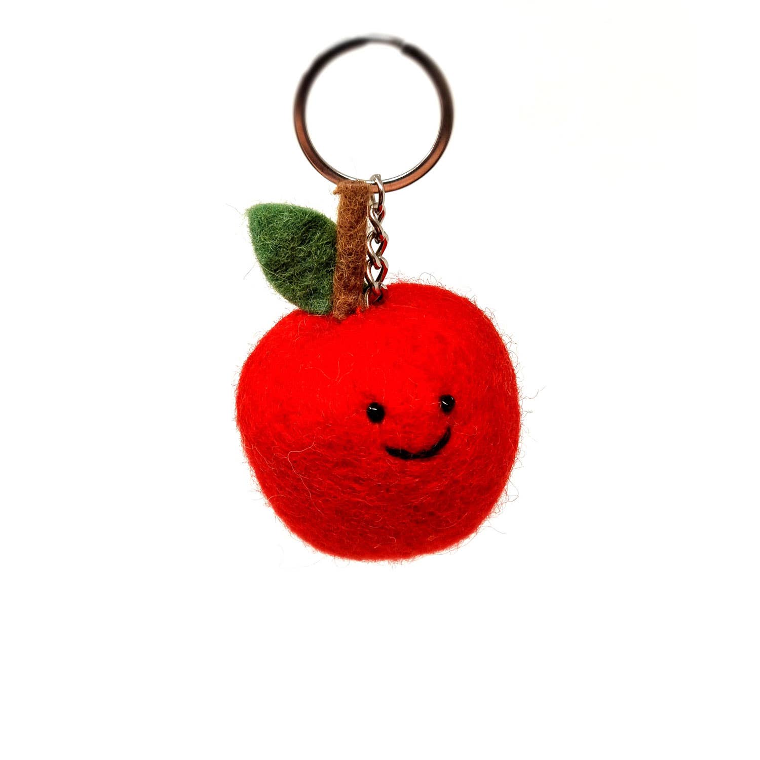 Black Yak Ltd - Wholesale Keychain - Women's - Felt Keychain - Red Apple Keyring1